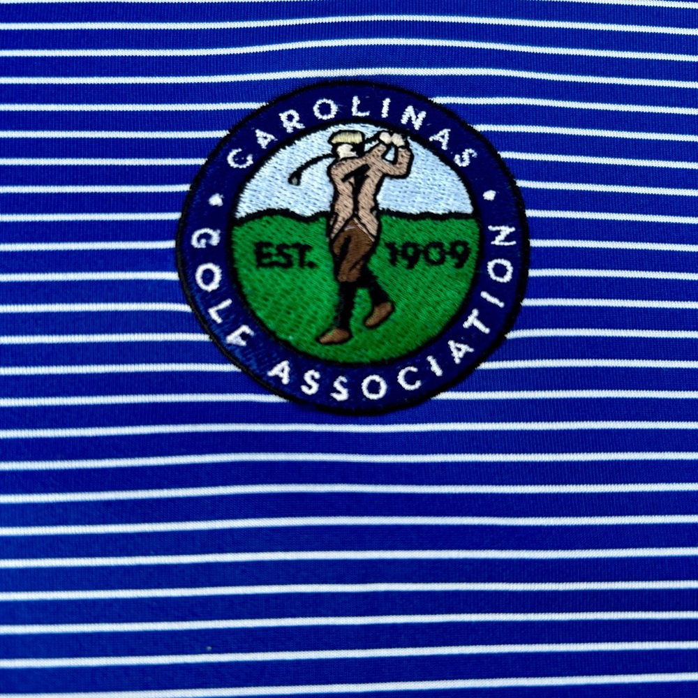 HL Sport Polo Shirt Luxury Performance Mens Carolinas GOLF ASSOCIATION Sz. M - Picture 8 of 10